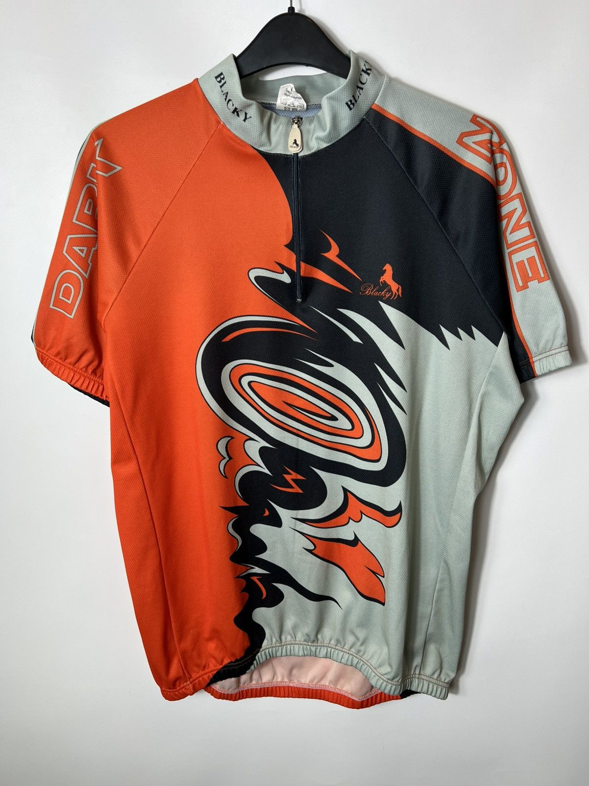 Vintage Vintage 90s Blacky Switzerland Dark Zone Velo Cycle Jersey Size US XXL / EU 58 / 5 - 1 Thumbnail