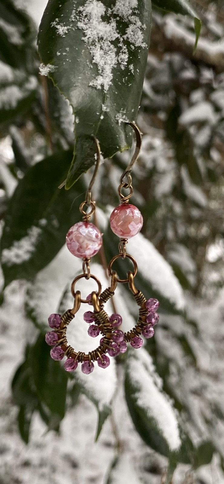 Handmade Magenta Hoops Size ONE SIZE - 2 Thumbnail