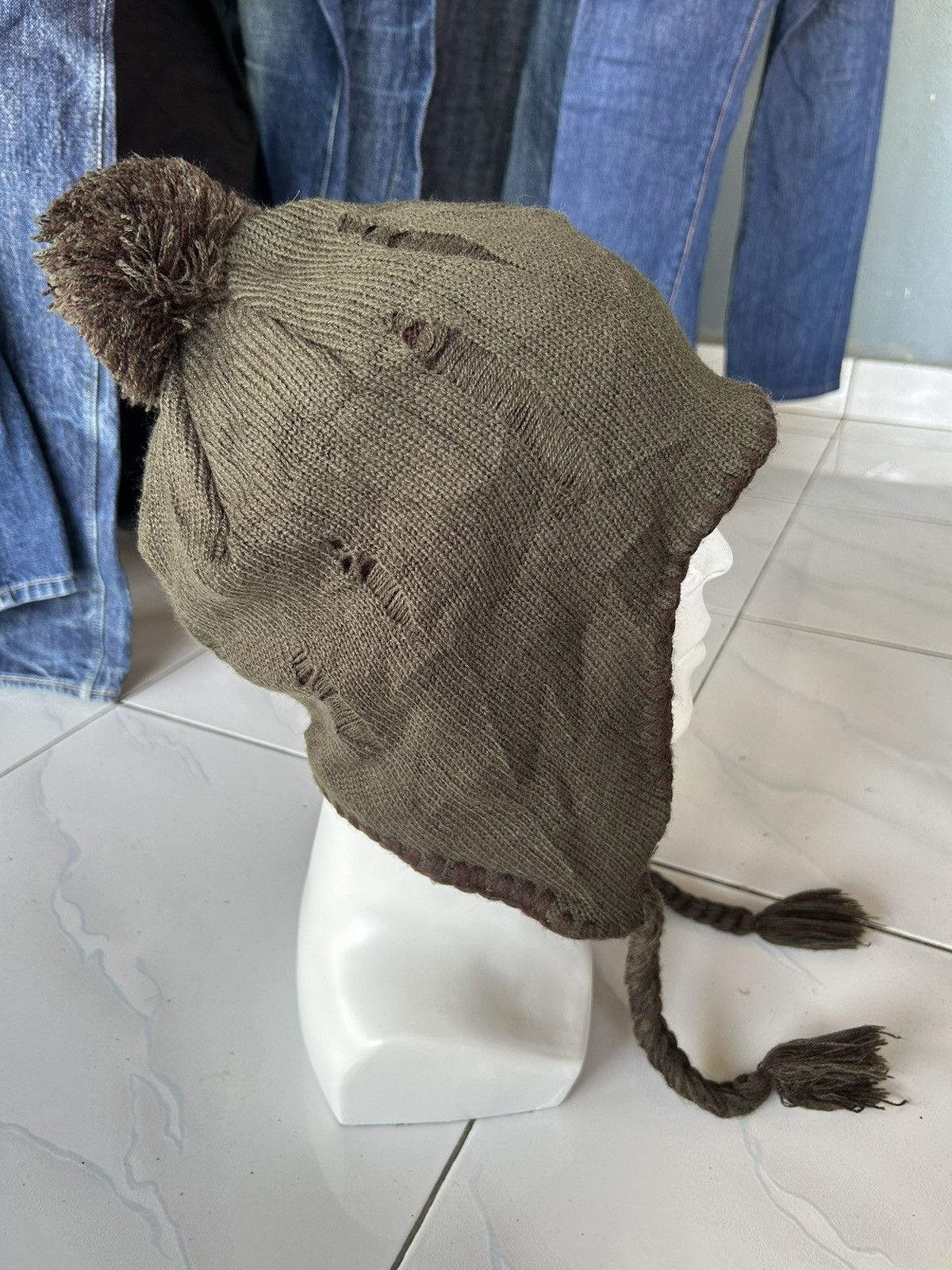 Japanese Brand × Kapital × Vintage Distressed Japanese Brand Rare Design Beanie Hats🎌☠️☠️ Size ONE SIZE - 10 Thumbnail