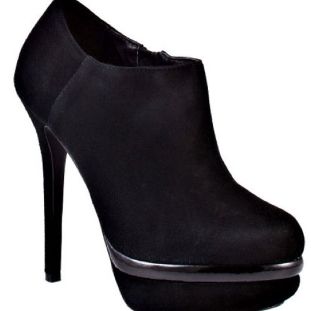 Other Kelsi Dagger Black Suede Platform High Heel Ankle Boots Siz Size US 8 / IT 38 - 1 Thumbnail