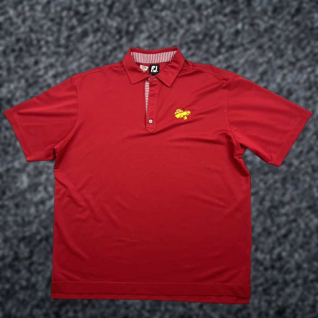 Footjoy FootJoy Polo Shirt Mens 2XL Red Golf Embroidered Turtle Performance FJ Size US XXL / EU 58 / 5 - 1 Thumbnail