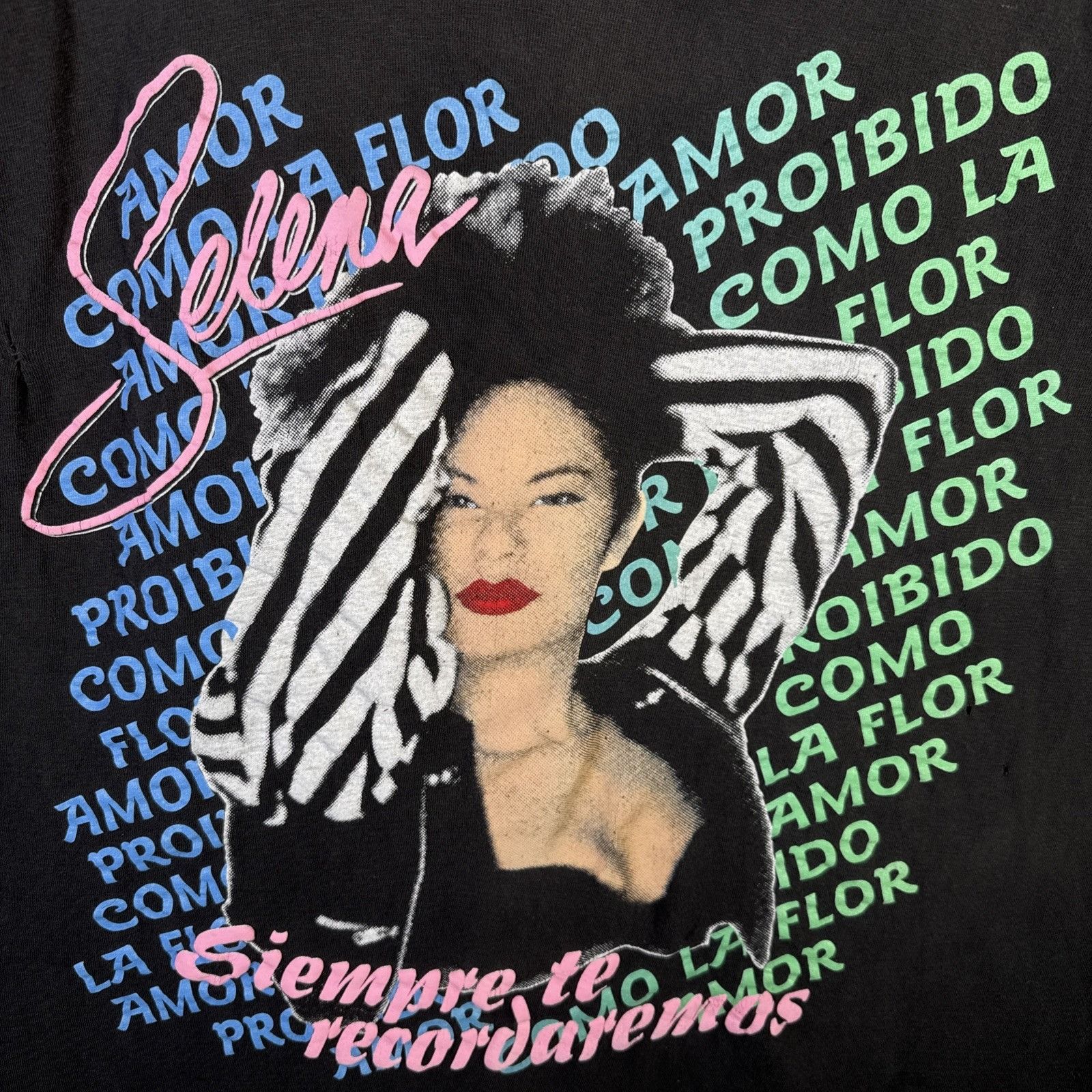 Rap Tees Vintage Selena Shirt Large Black 80s Rap Mexico Tejano Size US L / EU 52-54 / 3 - 2 Thumbnail