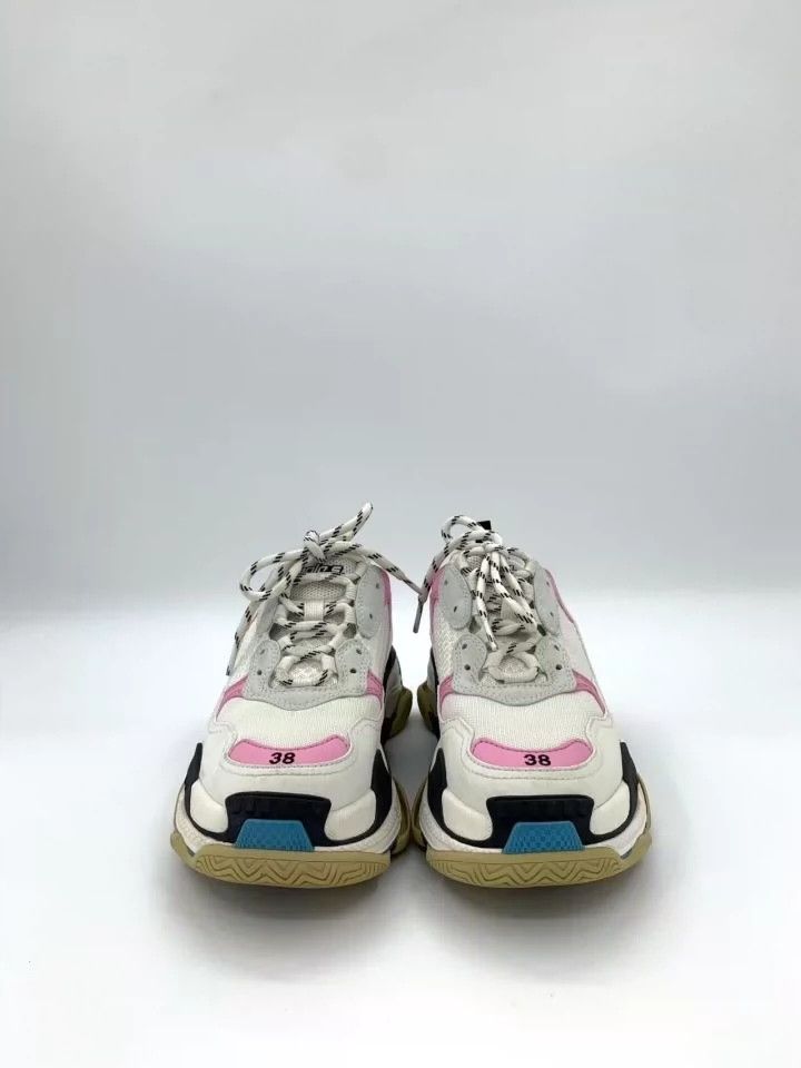 Balenciaga Balenciaga Mesh lace-up platform color-block dad shoes 2502 Size US 5.5 / EU 38 - 3 Thumbnail