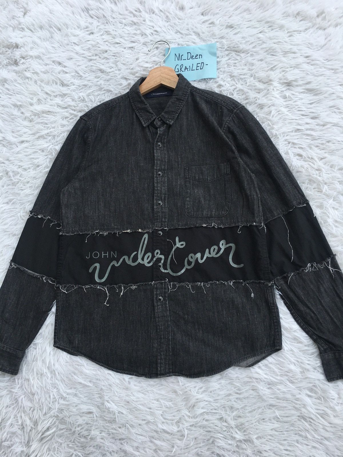Undercover Rare John Undercover Spell out Buttons Shirt Size US M / EU 48-50 / 2 - 6 Thumbnail