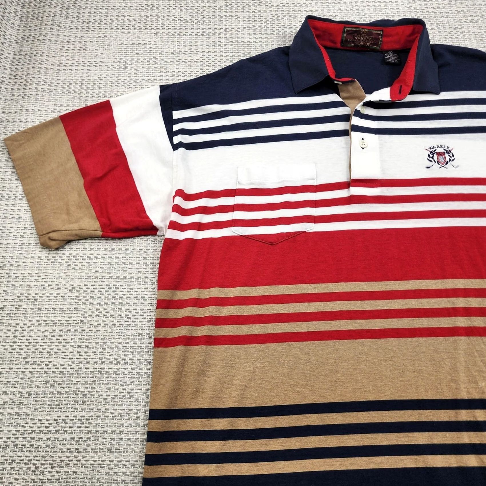 Vintage VINTAGE Wabeek Golf Club Polo Shirt Mens XL Striped Embroidered Golf Preppy Size US XL / EU 56 / 4 - 3 Thumbnail