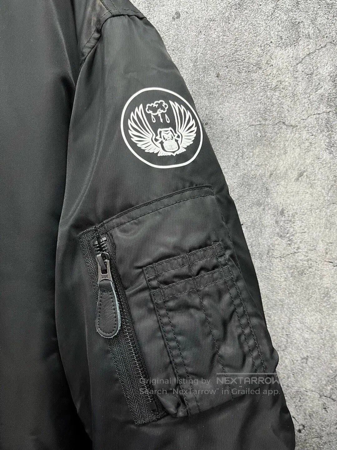 Bape Green Bomber Jacket with Embroidered Designs, XL. Size US XL / EU 56 / 4 - 5 Thumbnail