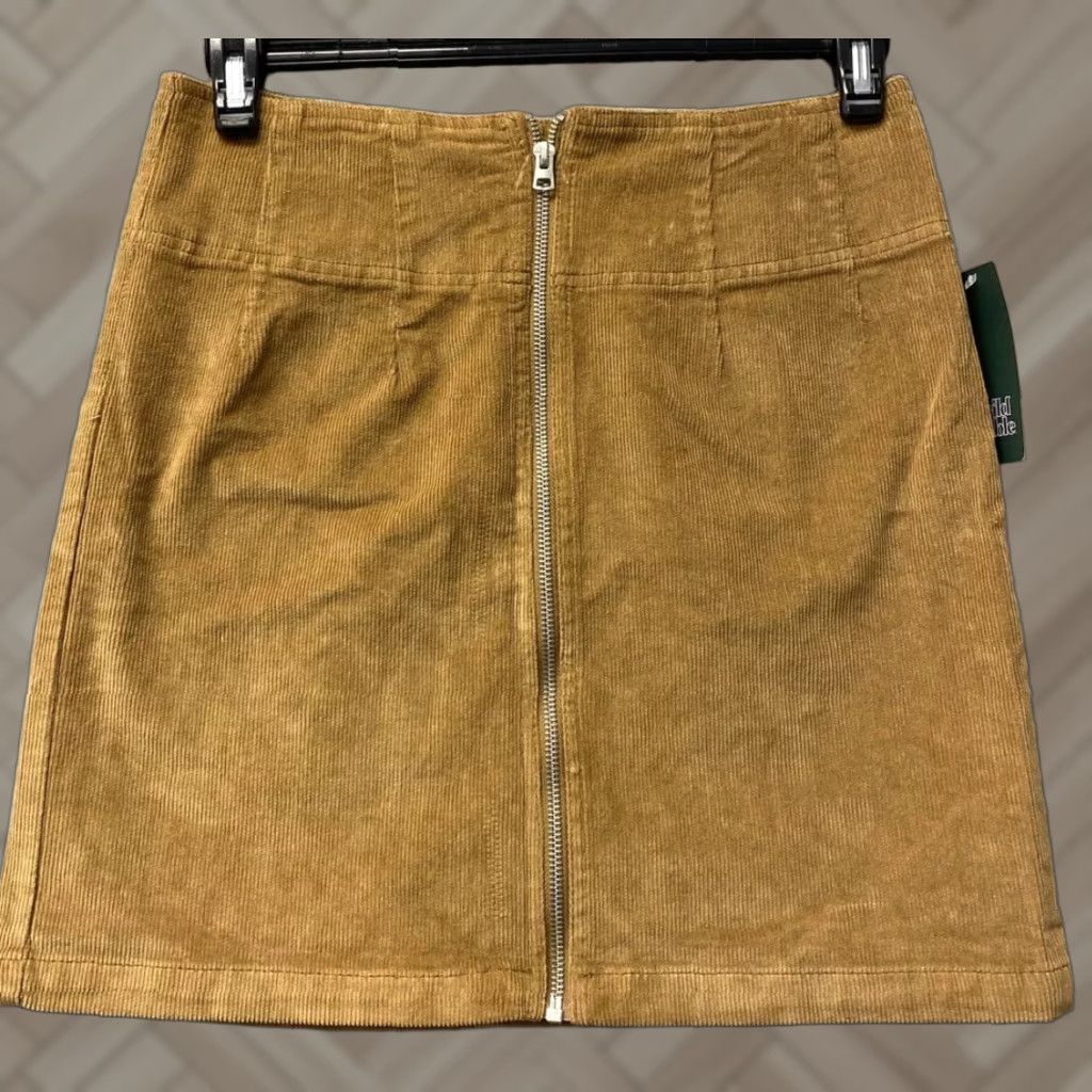 Vintage Wild Fable Mini Skirt Womens 8 Brown Corduroy Stretch Casual Size 30" / US 8 / IT 44 - 1 Thumbnail