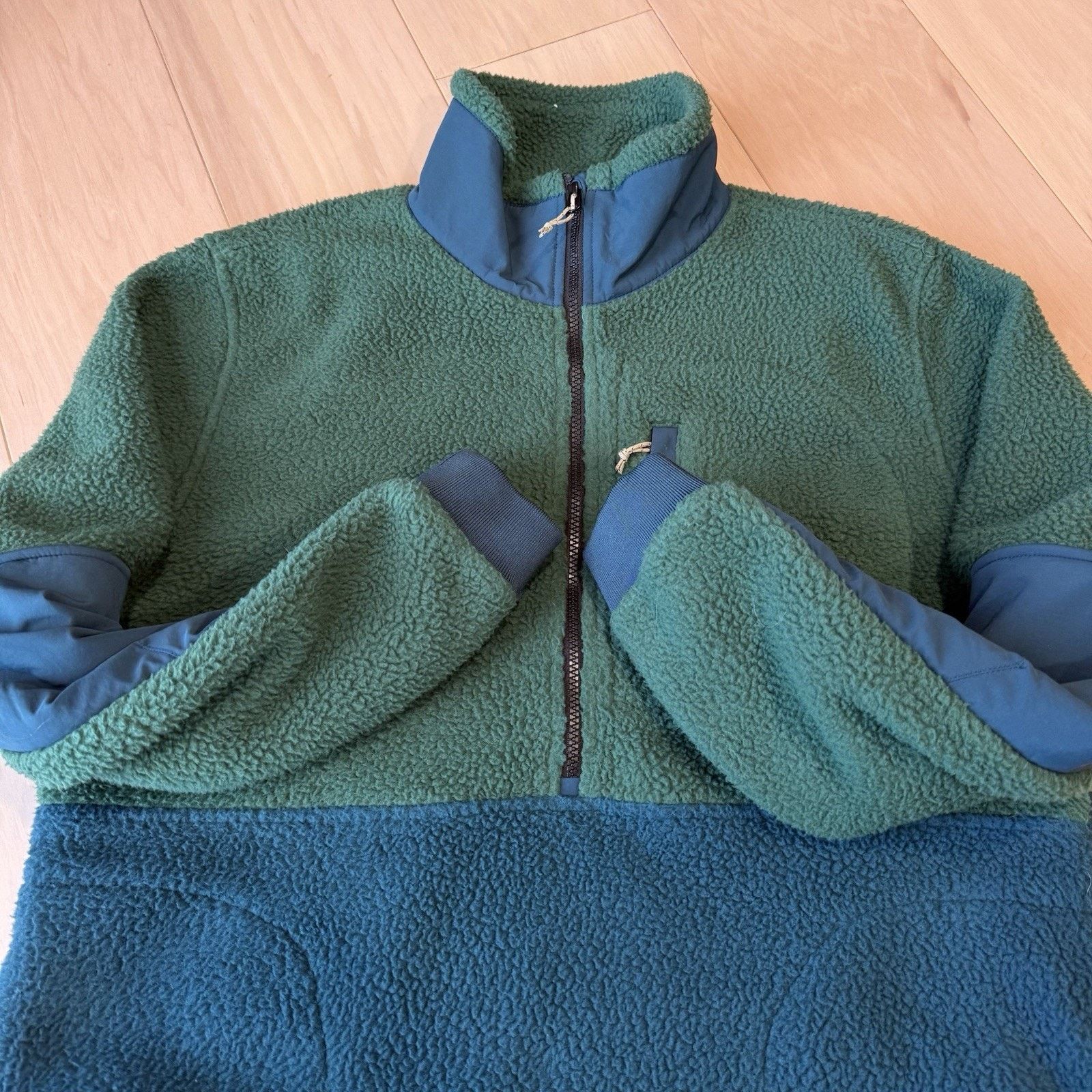 Topo Designs Topo Designs Mountain Fleece Pullover Large Green 1/2 Zip Size US L / EU 52-54 / 3 - 5 Thumbnail