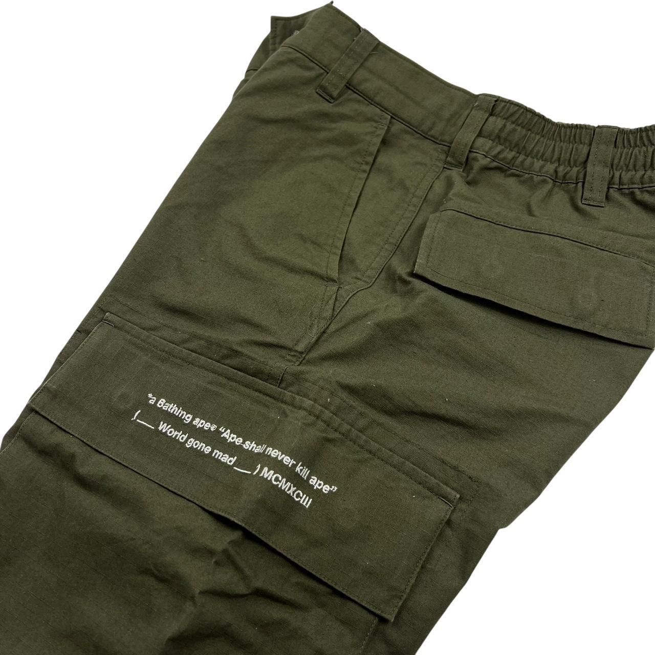 Bape Bape Green Cargo Trousers - Waist: 31” Size US 31 - 5 Thumbnail