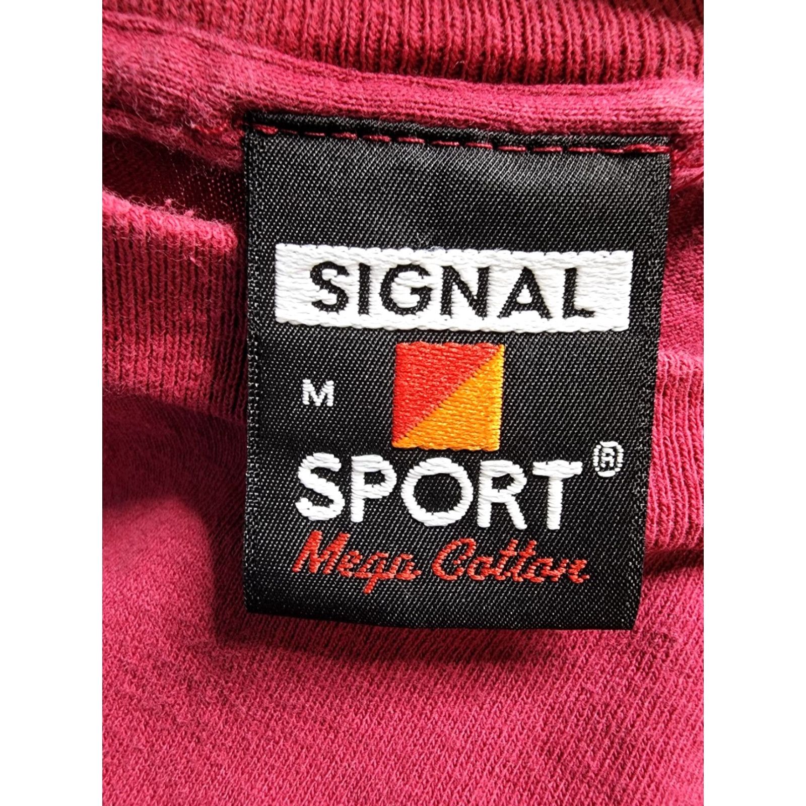 Vintage VINTAGE 1990s Signal Sport Yellowstone National Park Embroidered Crew Neck T-Shirt Men M Red Outdoors Outside Vintage Shirt Size US M / EU 48-50 / 2 - 6 Thumbnail