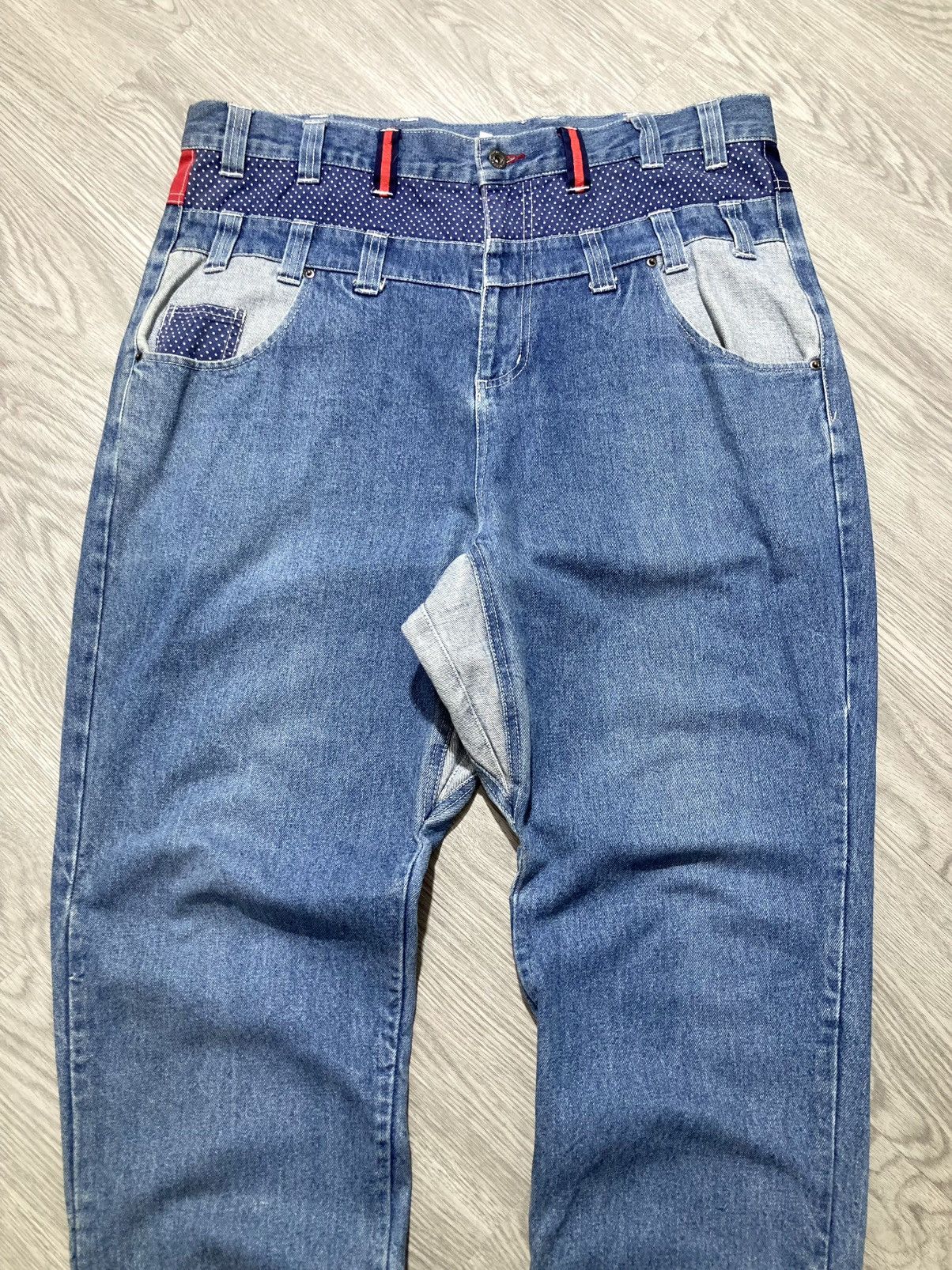 Le Grande Bleu (L.G.B.) 2000s B One Soul Japanese Double Waist Carrot Jeans Pant Lgb Size US 37 - 2 Thumbnail