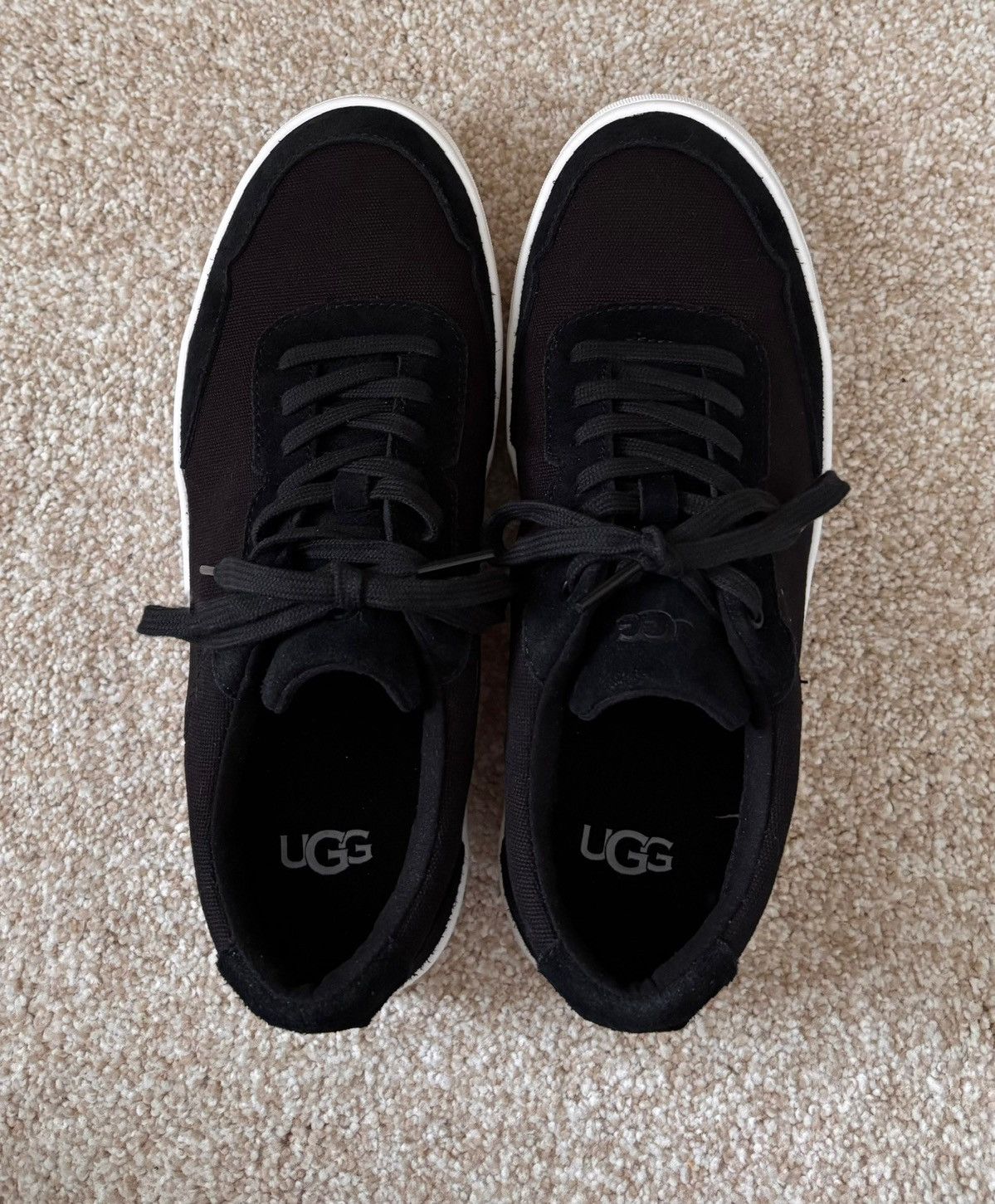 Ugg UGG Pearson Low Black Suede Canvas Sneakers 7.5M / 9W NWB Size US 7.5 / EU 40-41 - 2 Thumbnail