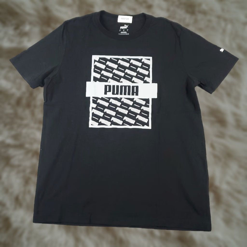 Puma PUMA T-Shirt Mens Size Large Black Logo Casual Short Sleeve Adult Size US L / EU 52-54 / 3 - 1 Thumbnail