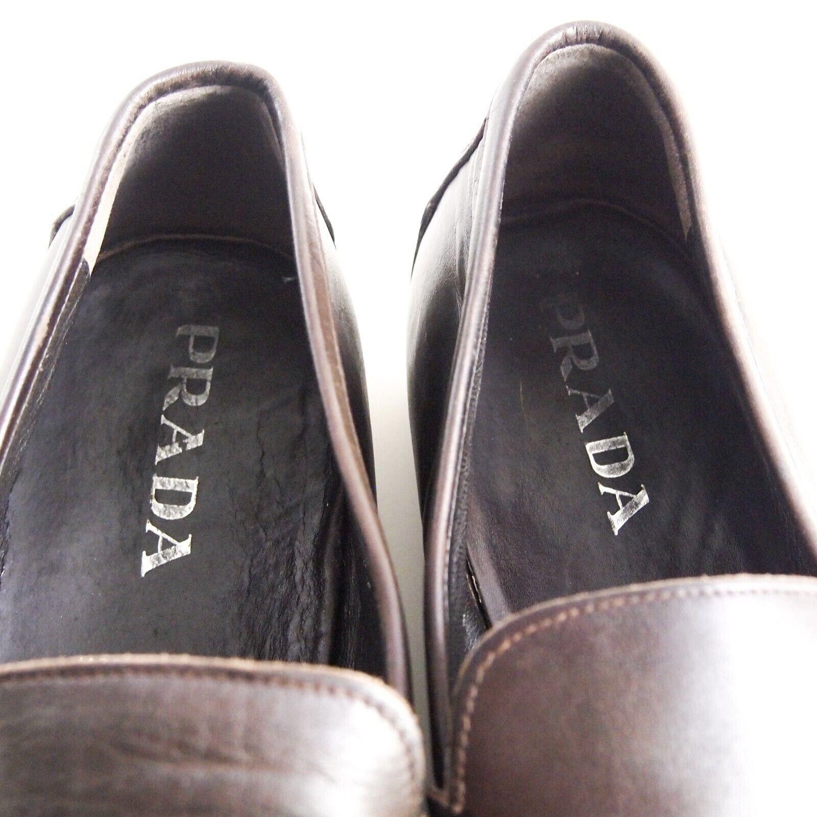 Prada Prada Penny Loafers Brown Leather US 9 EU 42 Size US 9 / EU 42 - 9 Thumbnail