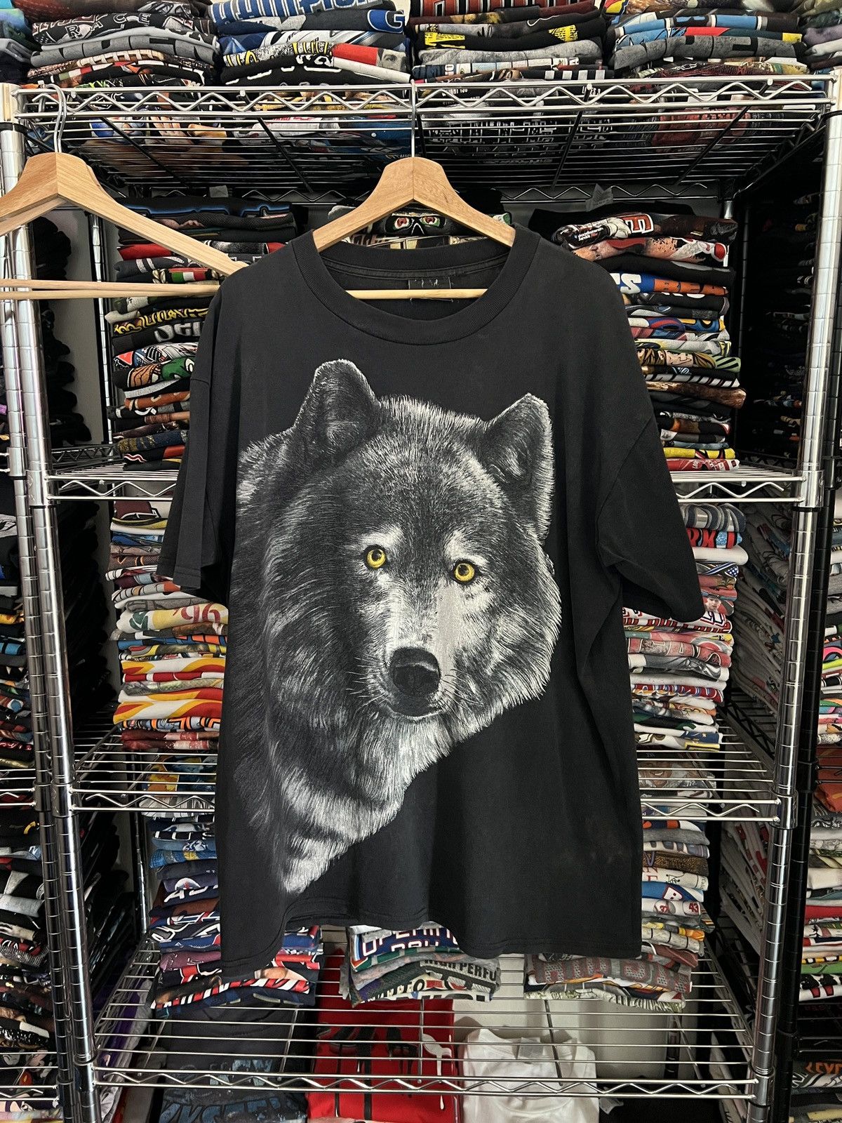 Habitat 90s Wolf Nature Jumbo Print Tee Wolves Size US XL / EU 56 / 4 - 1 Thumbnail