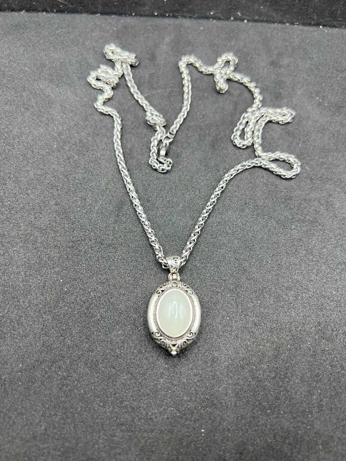 Jewelry White Jade Drop Chain Necklace Size ONE SIZE - 4 Thumbnail