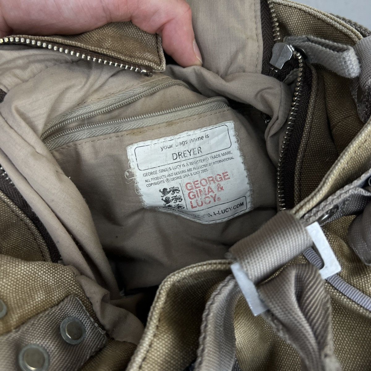 George Gina & Lucy George Gina Lucy GGL Shoulder Mini Beige Vintage Handle Bag Size ONE SIZE - 9 Thumbnail
