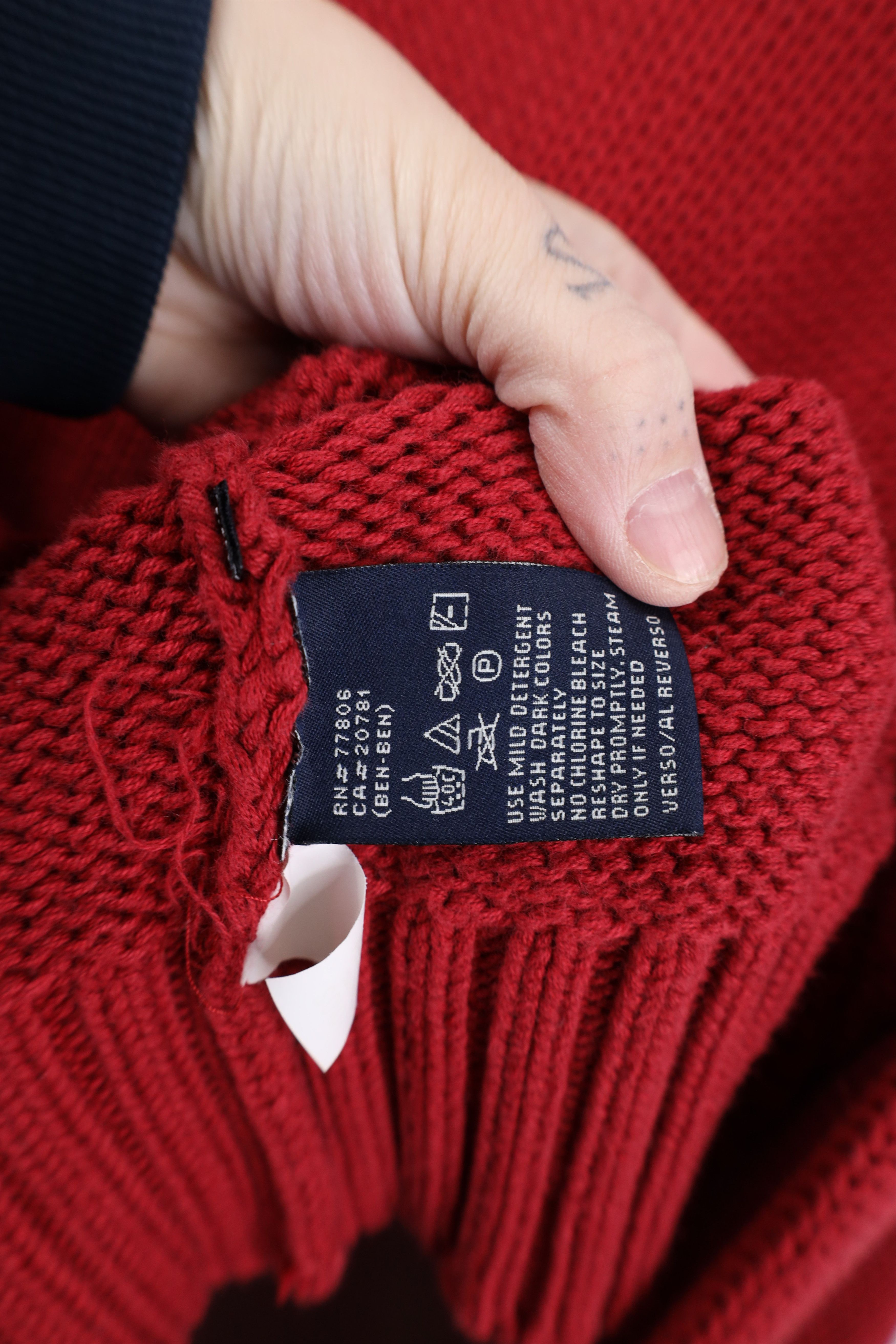 Tommy Hilfiger Vintage 90s Y2K Tommy Hilfiger Cotton Ribbed Knit Sweater Size US L / EU 52-54 / 3 - 9 Thumbnail