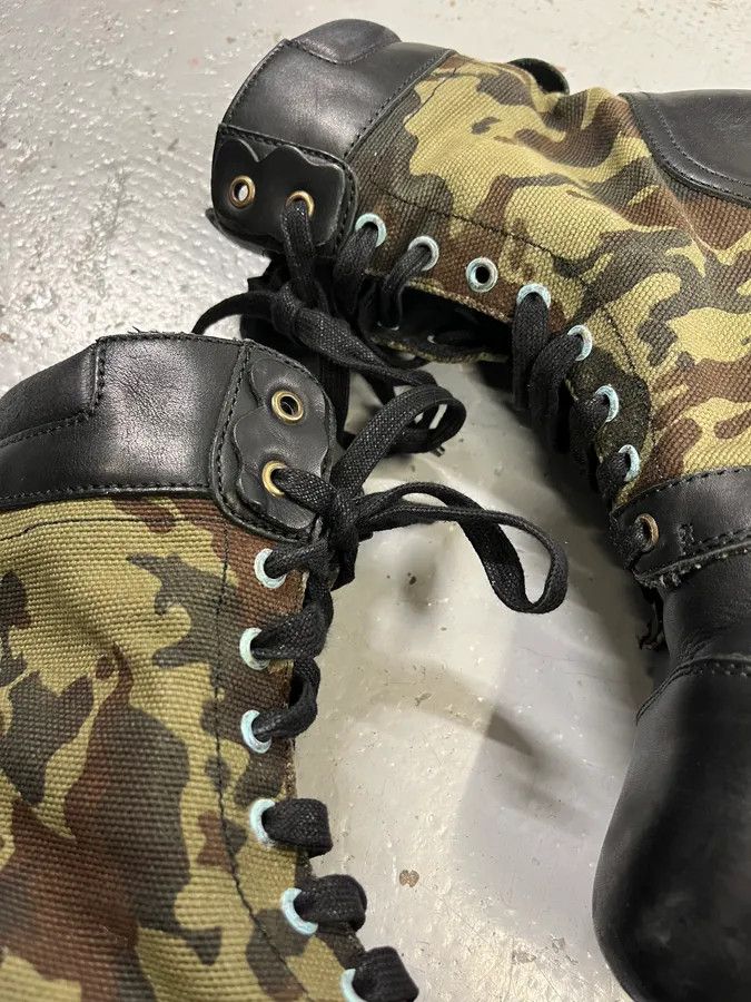 Diesel Diesel Black Leather & Camo Combat Boots Size US 9 / EU 42 - 4 Thumbnail