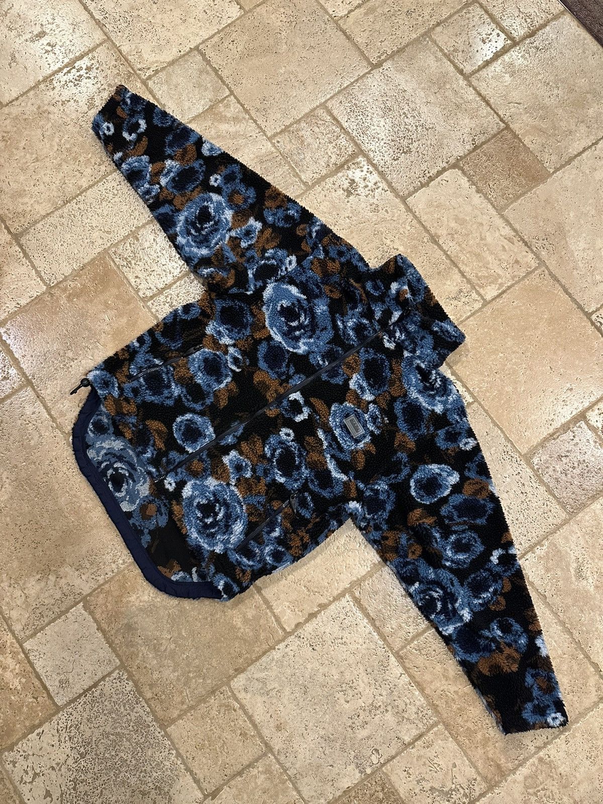 Martine Rose × Napapijri Martine Rose x Napapijri AW18 Blue Jacquard Floral Fleece Size US M / EU 48-50 / 2 - 4 Thumbnail