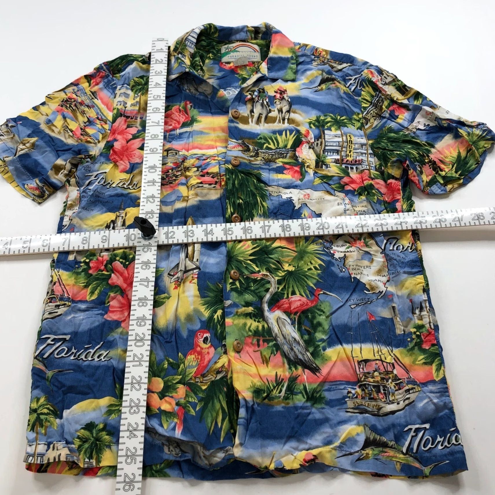 Paradise Found Paradise Found Small Button Short Sleeve Collared Hawaiian Floral Shirt Rayon Size US S / EU 44-46 / 1 - 2 Thumbnail
