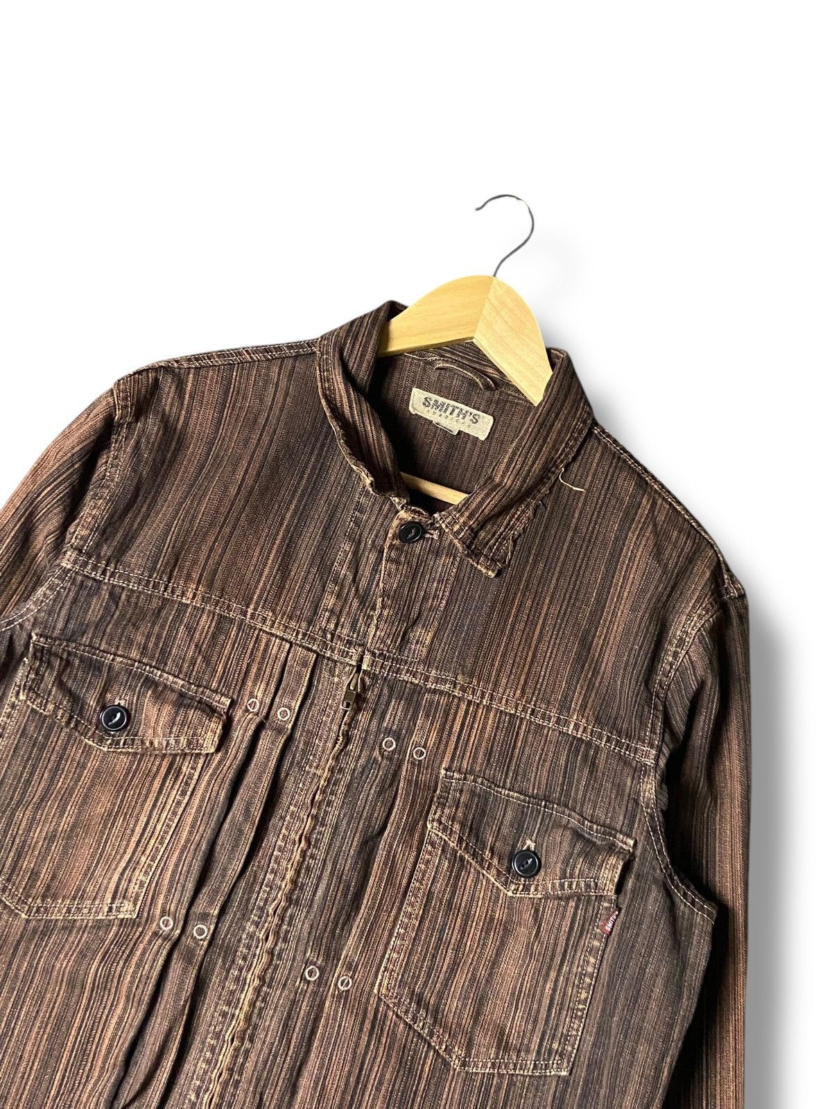 Japanese Brand SMITH’S American Denim Jacket with Stripe Pattern (155) Size US L / EU 52-54 / 3 - 3 Thumbnail