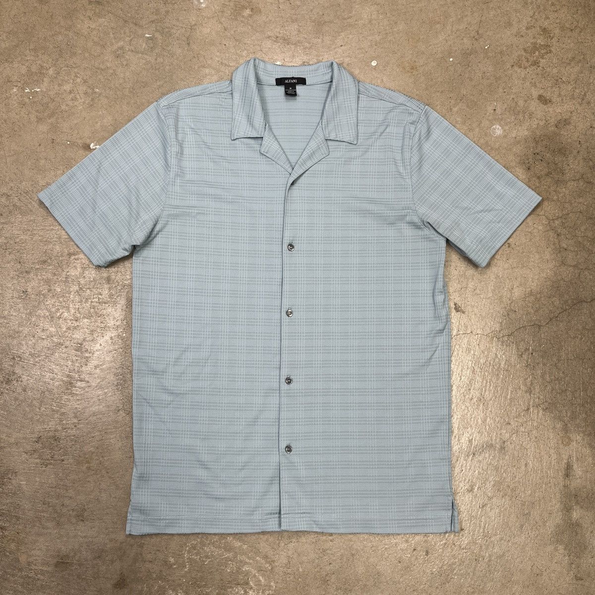 Alfani × Vintage Vintage Alfani Camp Collar Short Sleeve Button Shirt Medium Size US M / EU 48-50 / 2 - 1 Thumbnail