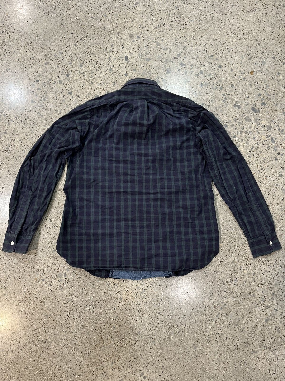 Nepenthes Navy/Green double layer dress shirt Size XS / US 0-2 / IT 36-38 - 3 Thumbnail