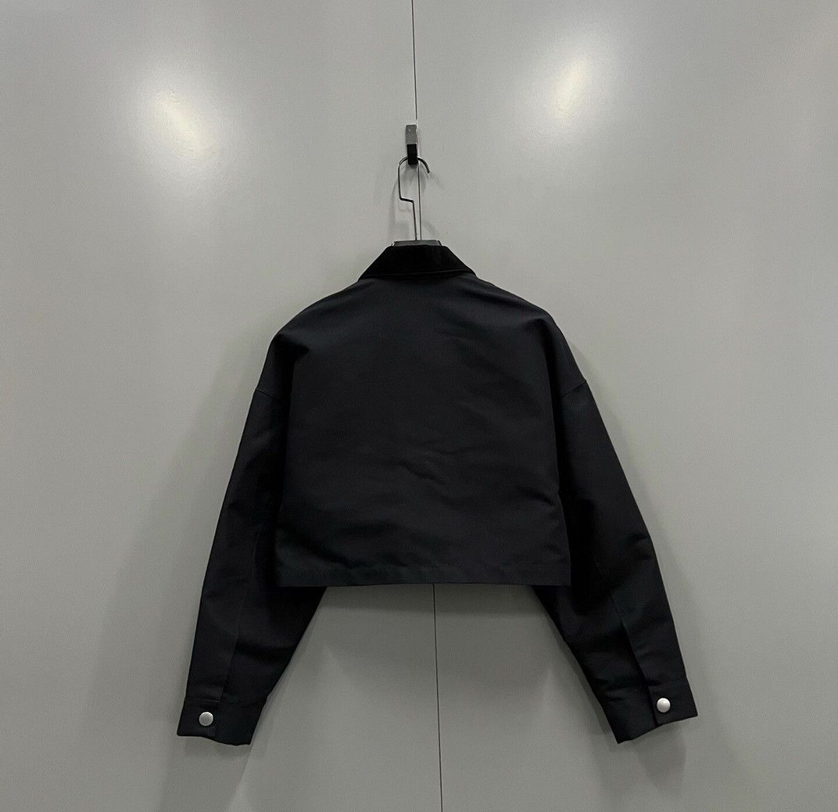 Prada Prada Black Triangle Logo Cropped Jacket J41 Size XS / US 0-2 / IT 36-38 - 2 Thumbnail
