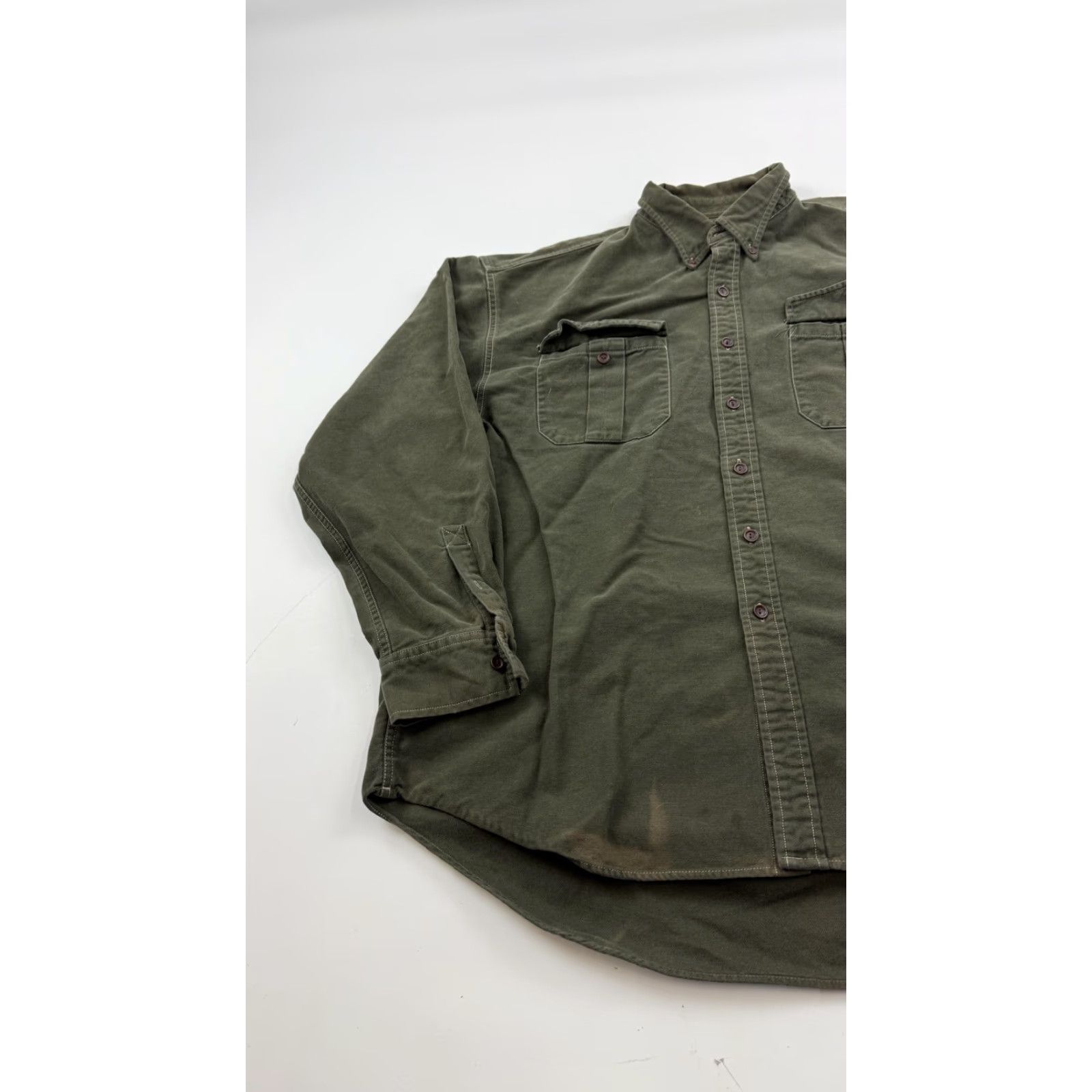 Gap VINTAGE Gap Shirt Mens XL Green Button-Up Chest Pockets Workwear Outdoor 90s Mens XL Green Button-Front Shirt Size US XL / EU 56 / 4 - 3 Thumbnail