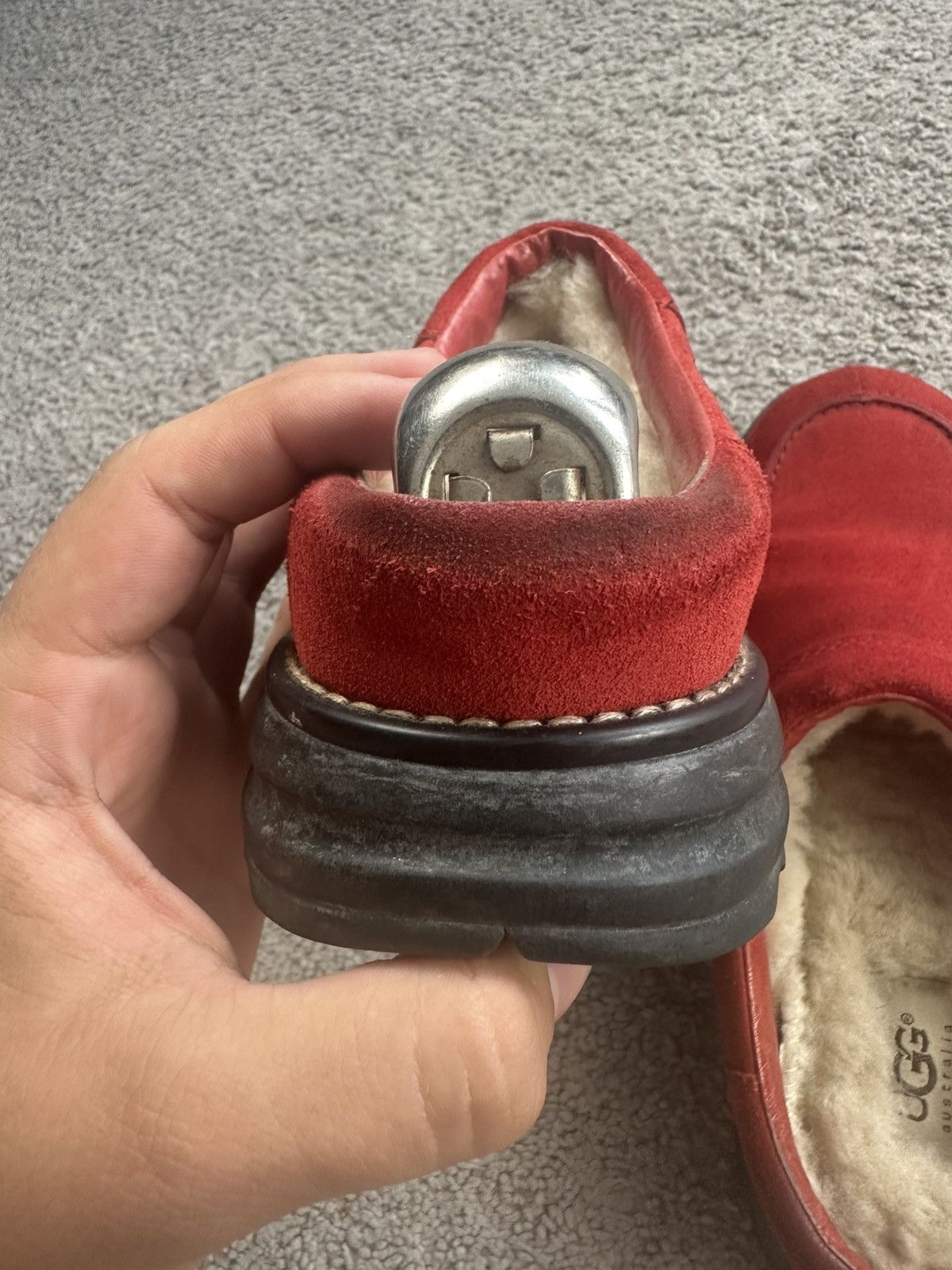 Ugg UGG Australia COTTAGE CLOG Red SLIP ON Slippers Rare Size 10 Size US 10 / IT 40 - 9 Thumbnail