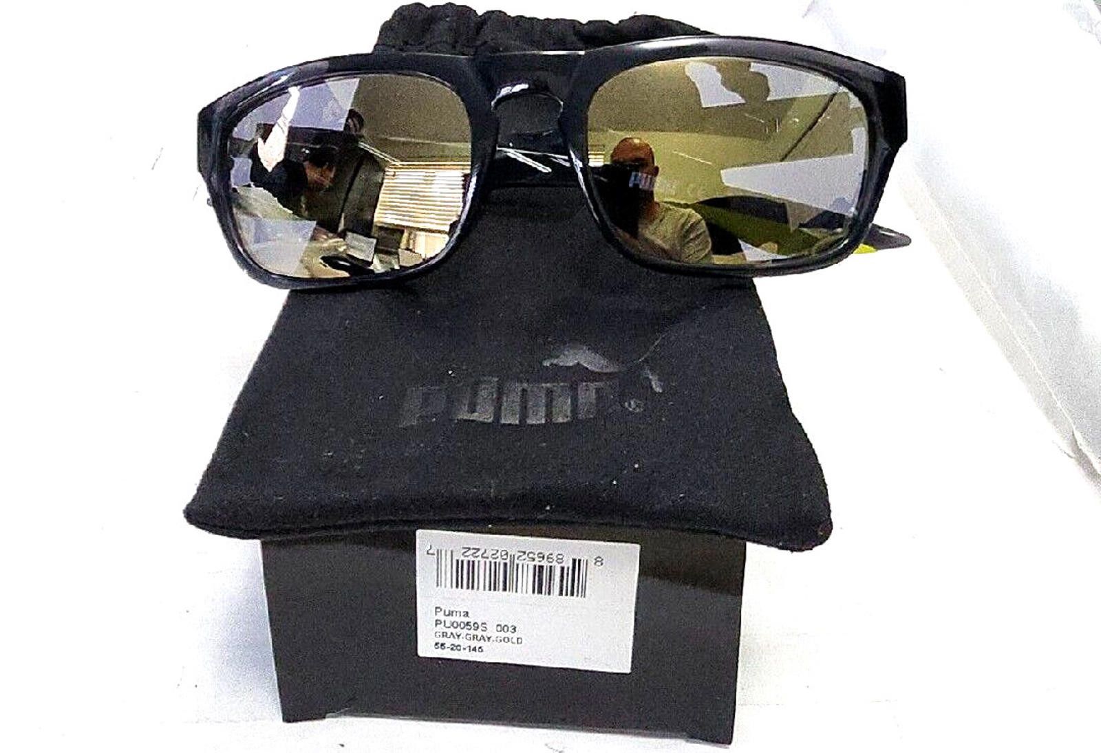 Puma Puma PU0059S 003 EXO Reverse Black Sunglasses 55-20 145 New Size ONE SIZE - 1 Thumbnail
