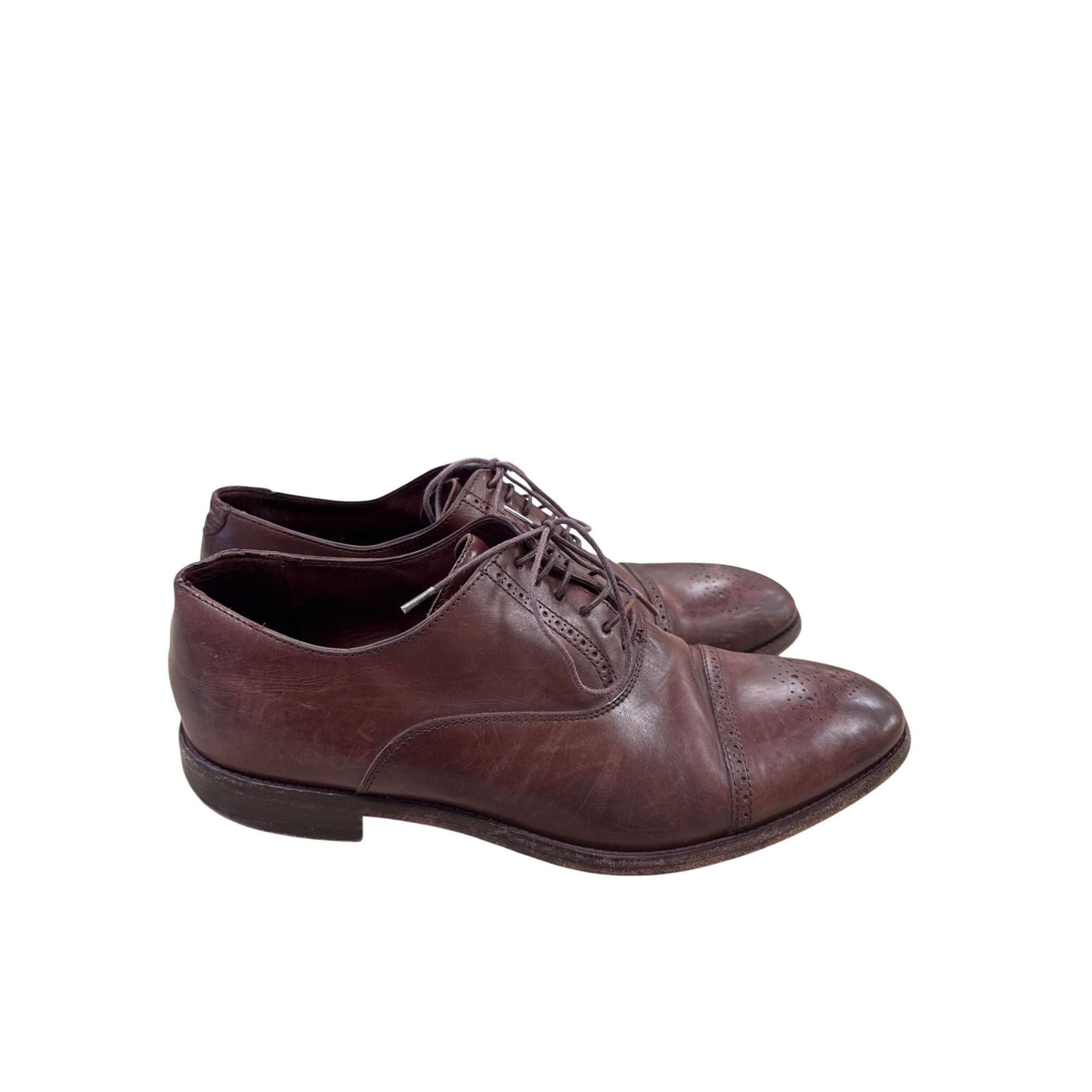 Paul Smith Paul Smith Mens Brown Leather Oxford Shoes Size 9 SKU 7039 Size US 9 / EU 42 - 3 Thumbnail