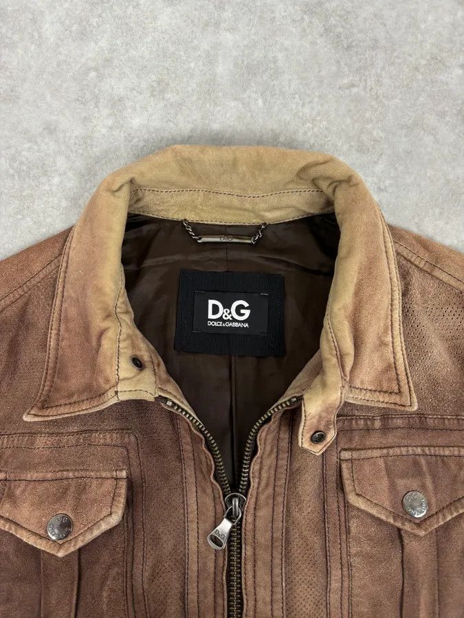 Dolce & Gabbana AW2008 Dolce & Gabbana Brown Perfored Aviator Classy Leather Jacket Size US M / EU 48-50 / 2 - 5 Thumbnail
