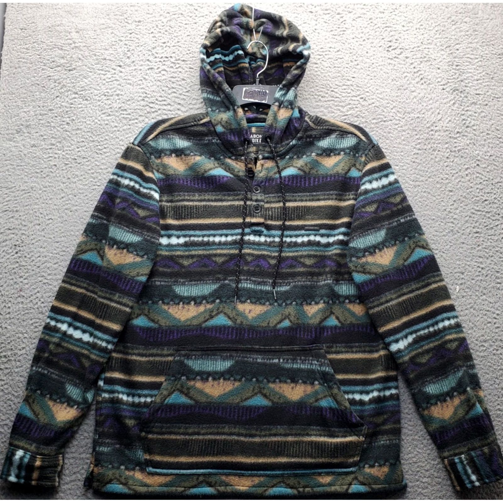 Billabong Billabong Furnace Anorak Pullover Hoodie Mens M Multicolor Aztec Southwestern Long Sleeve Hooded Fleece Pocket(s) Regular Shirt Mens Size M Size US M / EU 48-50 / 2 - 2 Thumbnail