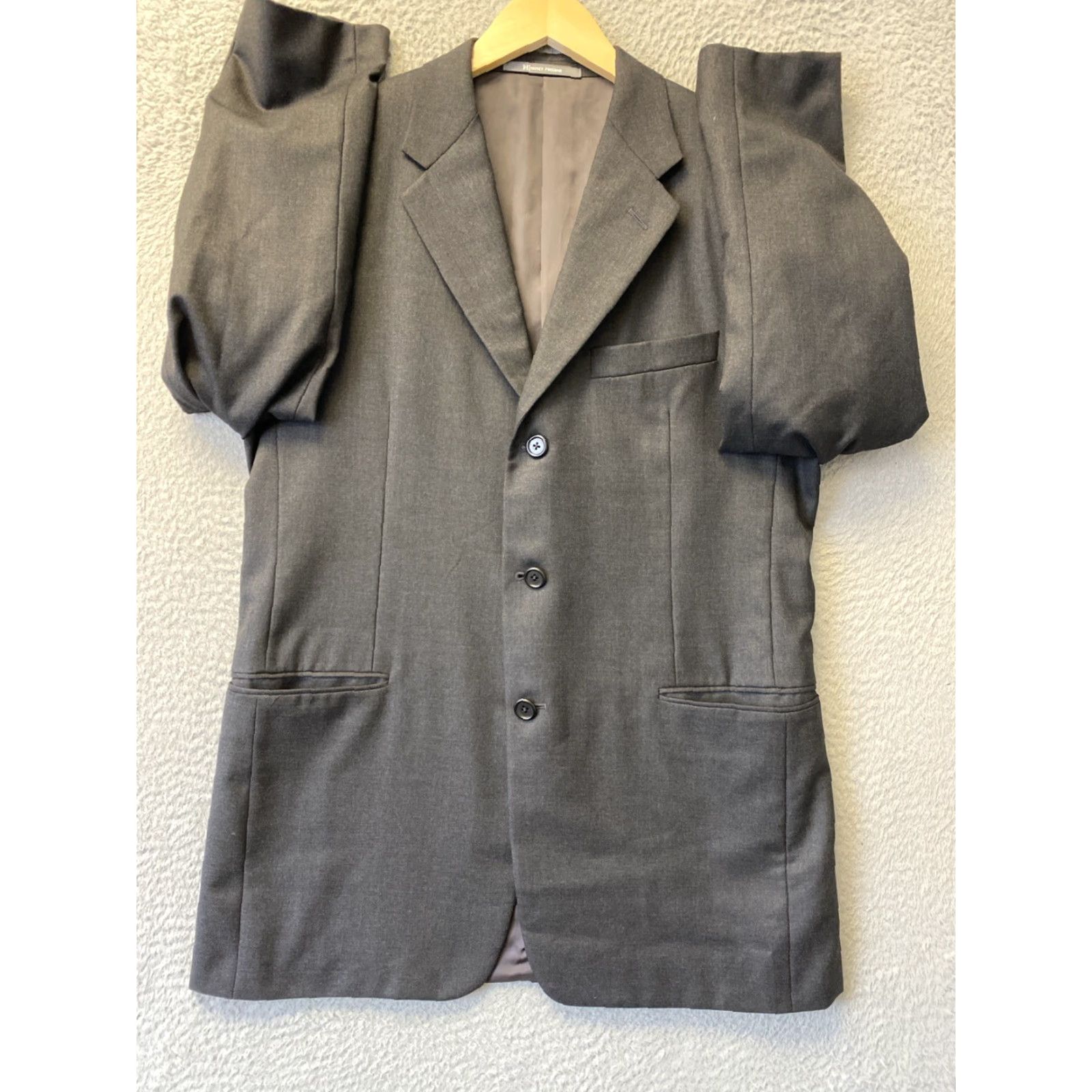 Vintage VINTAGE Hickey Freeman Wool Suit Men’s 40R Gray 3-Button Notch Lapel Formal Business Size 40R - 7 Thumbnail
