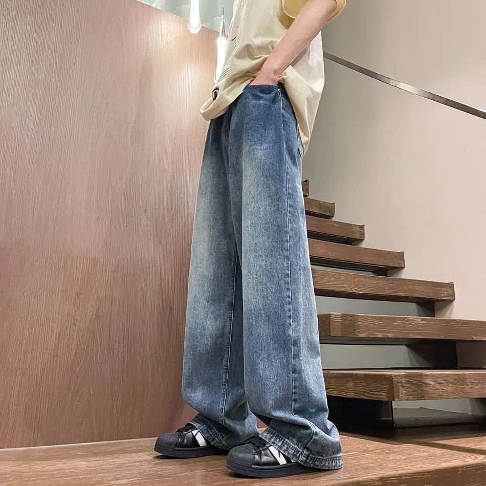 Japanese Brand × Jean Retro casual wide leg slightly flared jeans Size US 32 / EU 48 - 1 Thumbnail