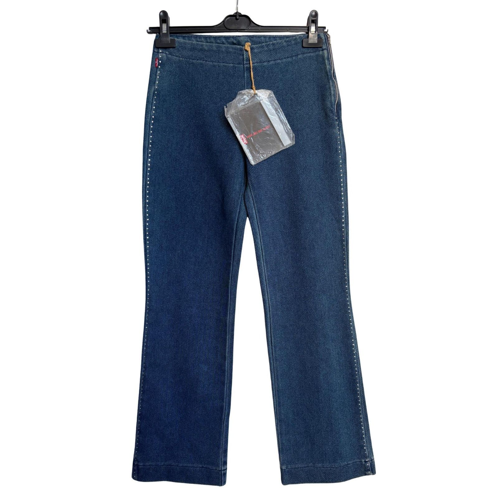 Japanese Brand × Levi's × Levi's Vintage Clothing Levi's W28 Jeans Rhinestone Side Rare Archive Deadstock Y2K Size US 28 / EU 44 - 5 Thumbnail