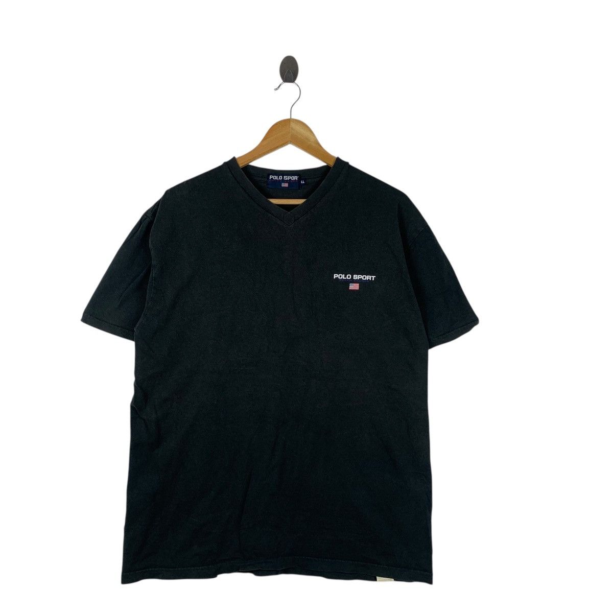 Vintage Vintage POLO SPORT RALPH LAUREN USA Flag Tee Shirt Top V Size US XL / EU 56 / 4 - 3 Thumbnail