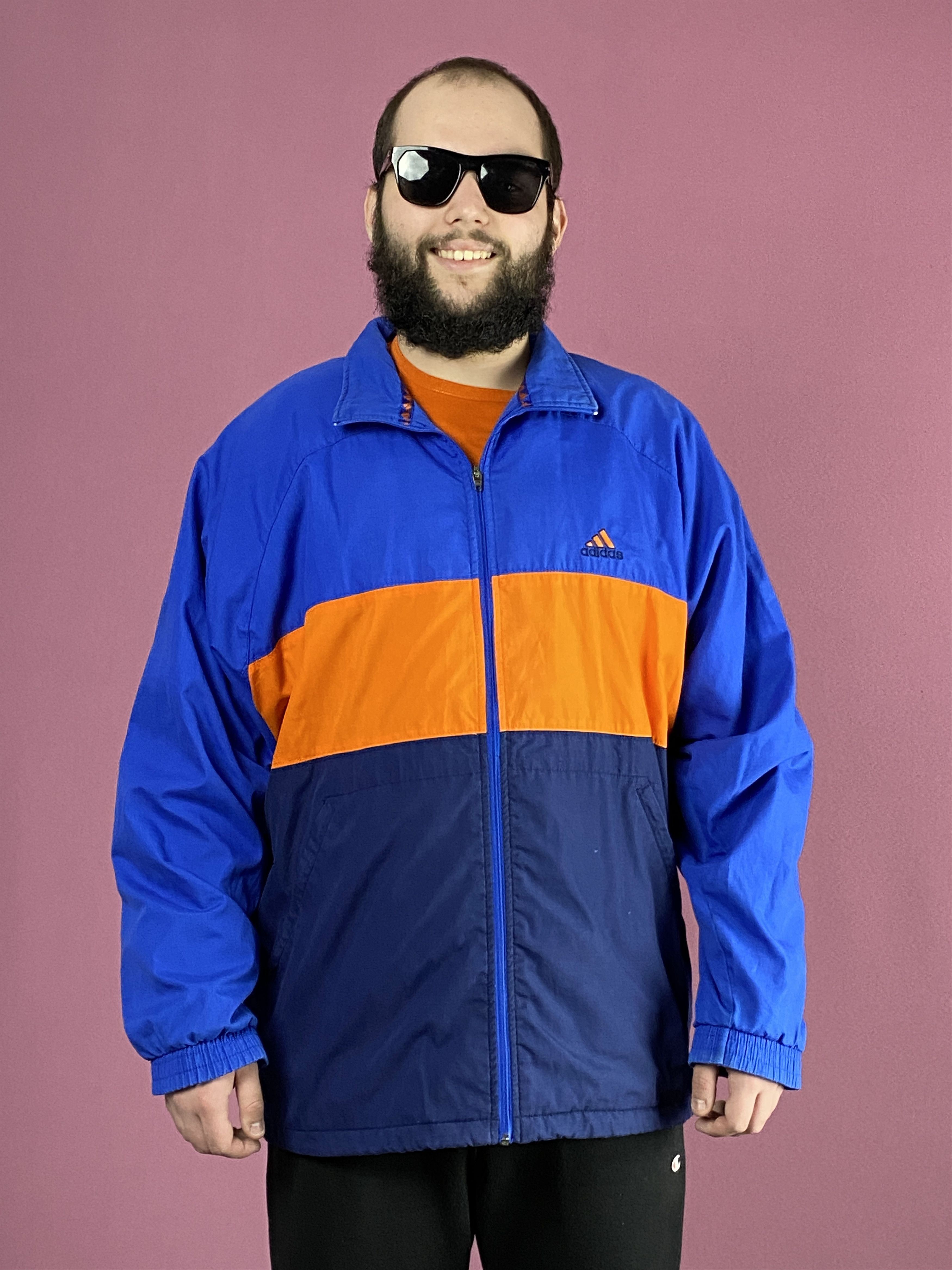 Adidas × Vintage 90s Adidas Vintage Men's Windbreaker Jacket - L Size US L / EU 52-54 / 3 - 1 Thumbnail
