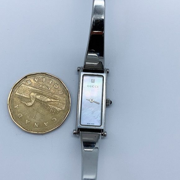 Gucci Gucci 1500L Rectangular Stainless Steel Quartz Bangle Watch Size ONE SIZE - 10 Thumbnail