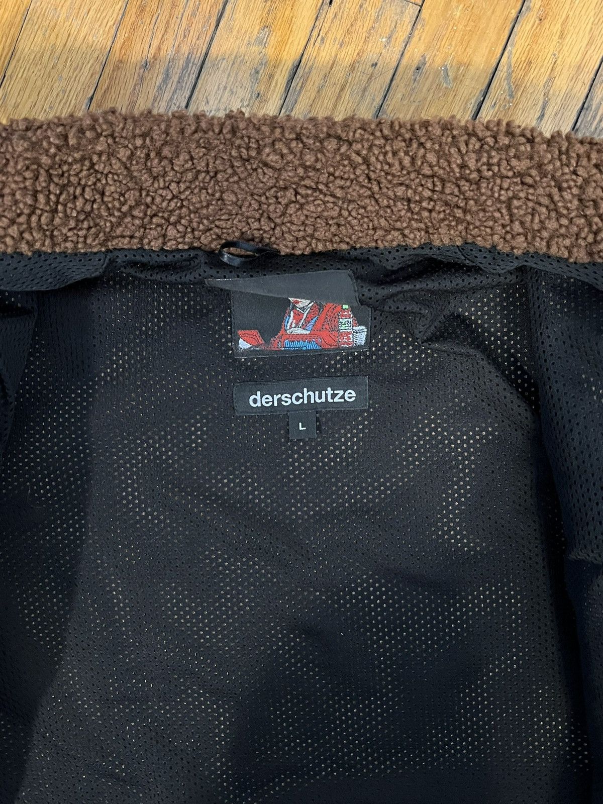 Derschutze Derschutze ‘Derpate’ Brown Fleece with Mafia Embroidery Size US L / EU 52-54 / 3 - 5 Thumbnail