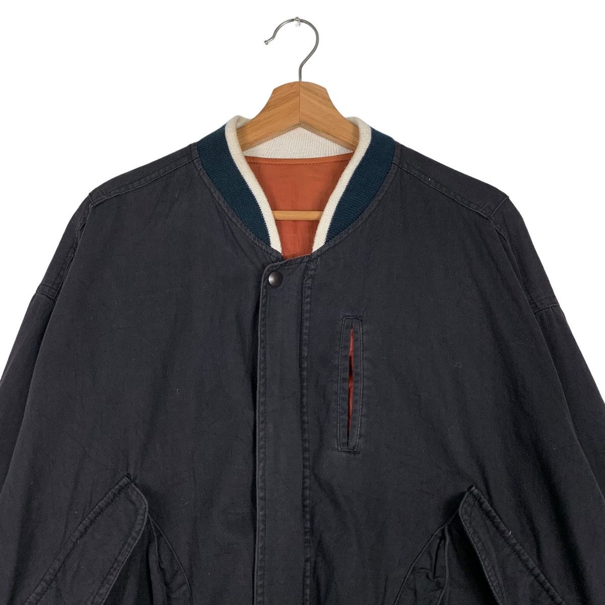 Japanese Brand CROSS BREED Big Logo Reversible Bomber Jacket #0118-C7 Size US L / EU 52-54 / 3 - 5 Thumbnail