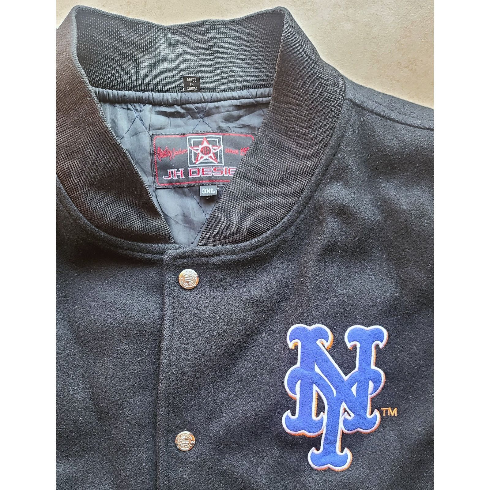Jeff Hamilton × MLB New York Mets 90s JH varsity bomber 3XL blk MLB baseball vtg Size US XXL / EU 58 / 5 - 2 Thumbnail