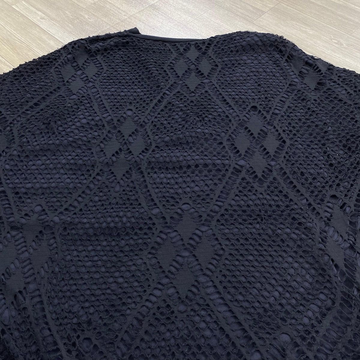 Y's Vintage Y’s Yohji Yamamoto Japan Knit Mesh Overlay T-Shirt Size US M / EU 48-50 / 2 - 13 Thumbnail