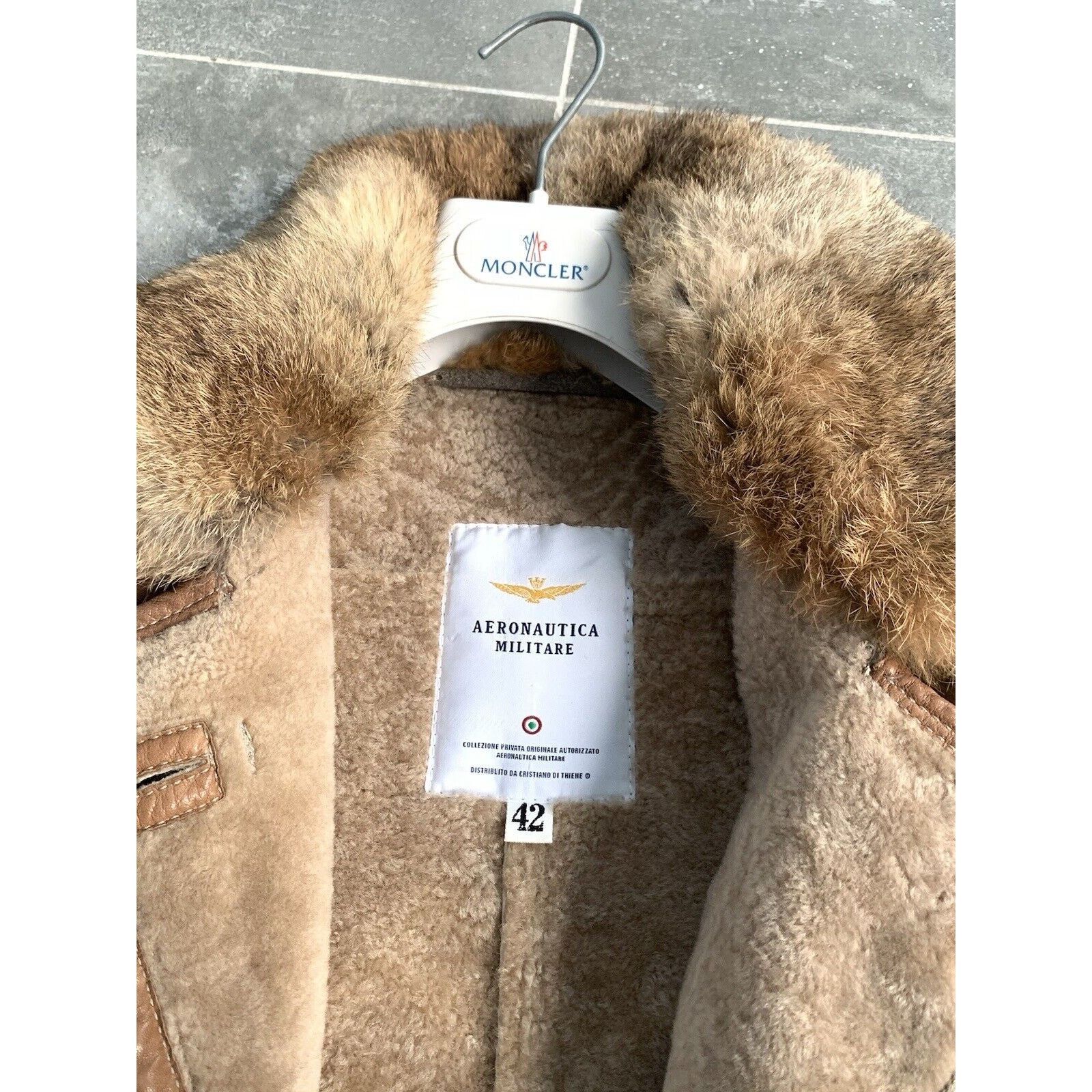 Aeronautica Militare AERONAUTICA MILITARE Sheepskin Fur Biker Jacket Coat IT 42 S Size M / US 6-8 / IT 42-44 - 21 Thumbnail
