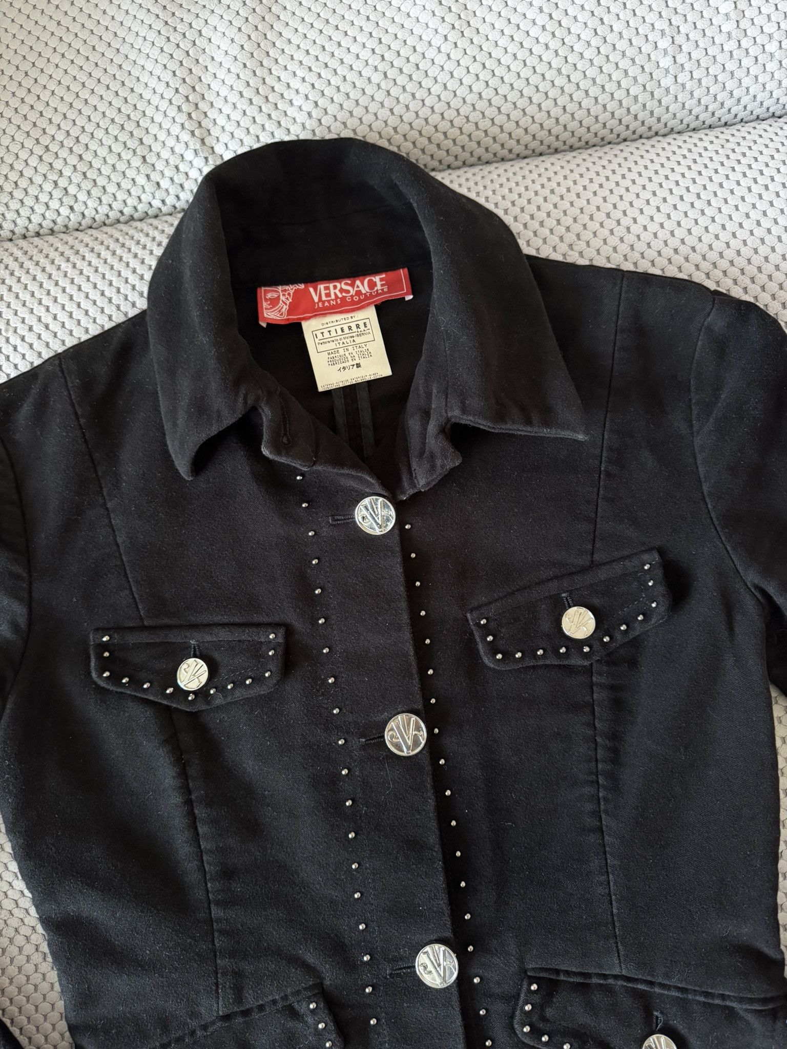 Versace Jeans Couture Vintage Y2K Versace Jeans Couture Black Jacket Italy XS-S Size XS / US 0-2 / IT 36-38 - 2 Thumbnail