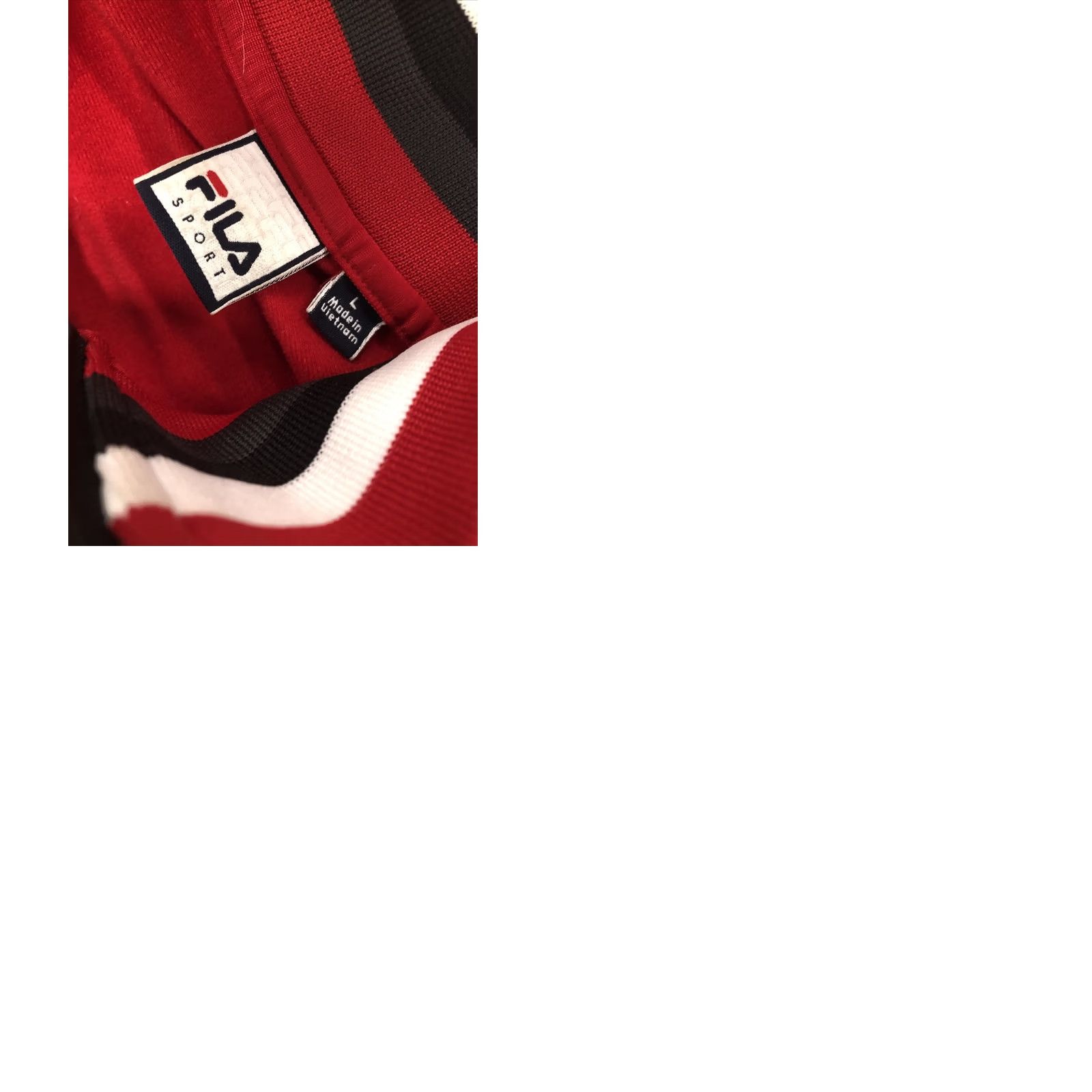 Fila VINTAGE FILA Sport ITALIA Italy SOCCER Futbol TRACK JACKET Red Black Large Size US L / EU 52-54 / 3 - 9 Thumbnail