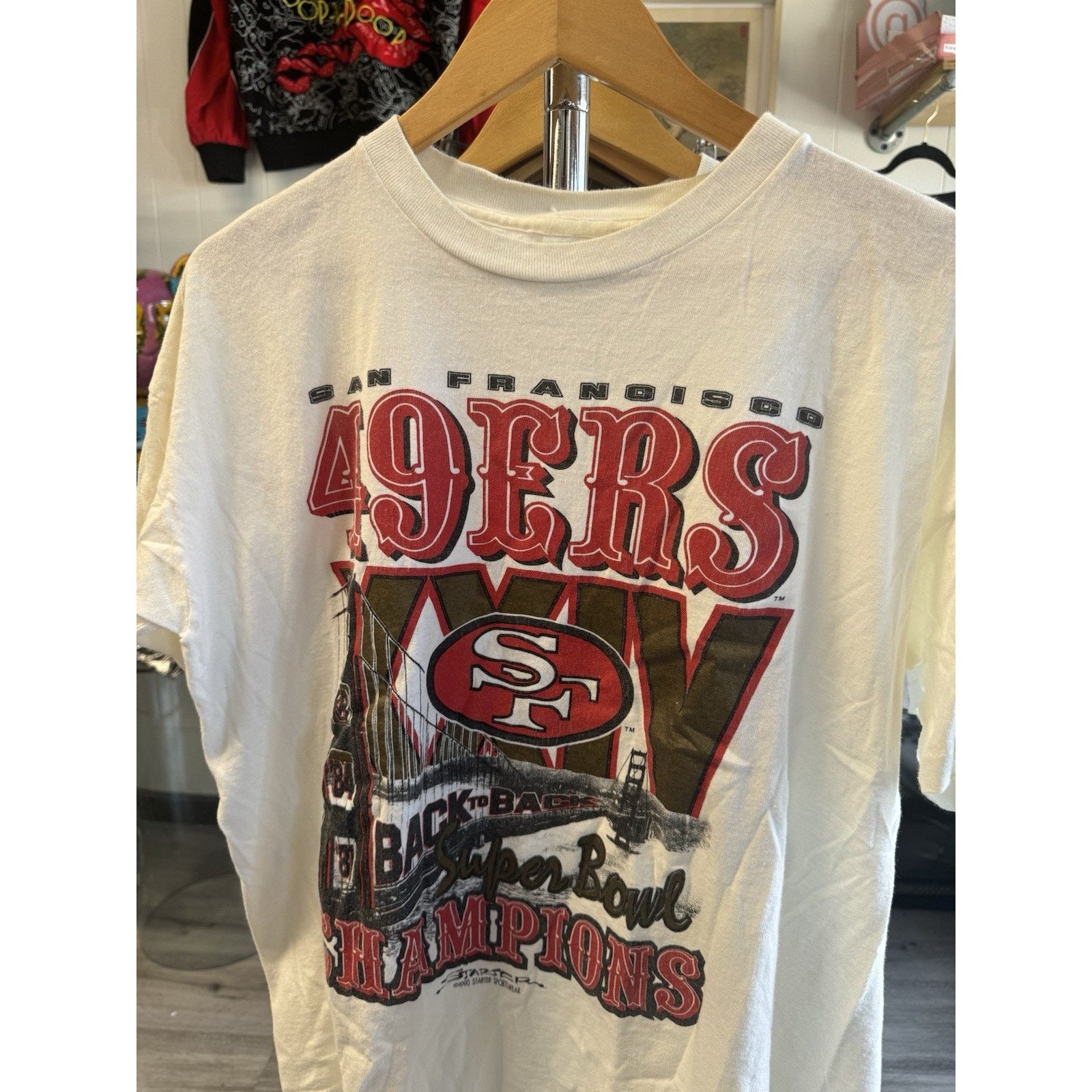 Starter 1990 San Francisco 49ers Back To Back Champs Starter Tee L Size US L / EU 52-54 / 3 - 1 Thumbnail