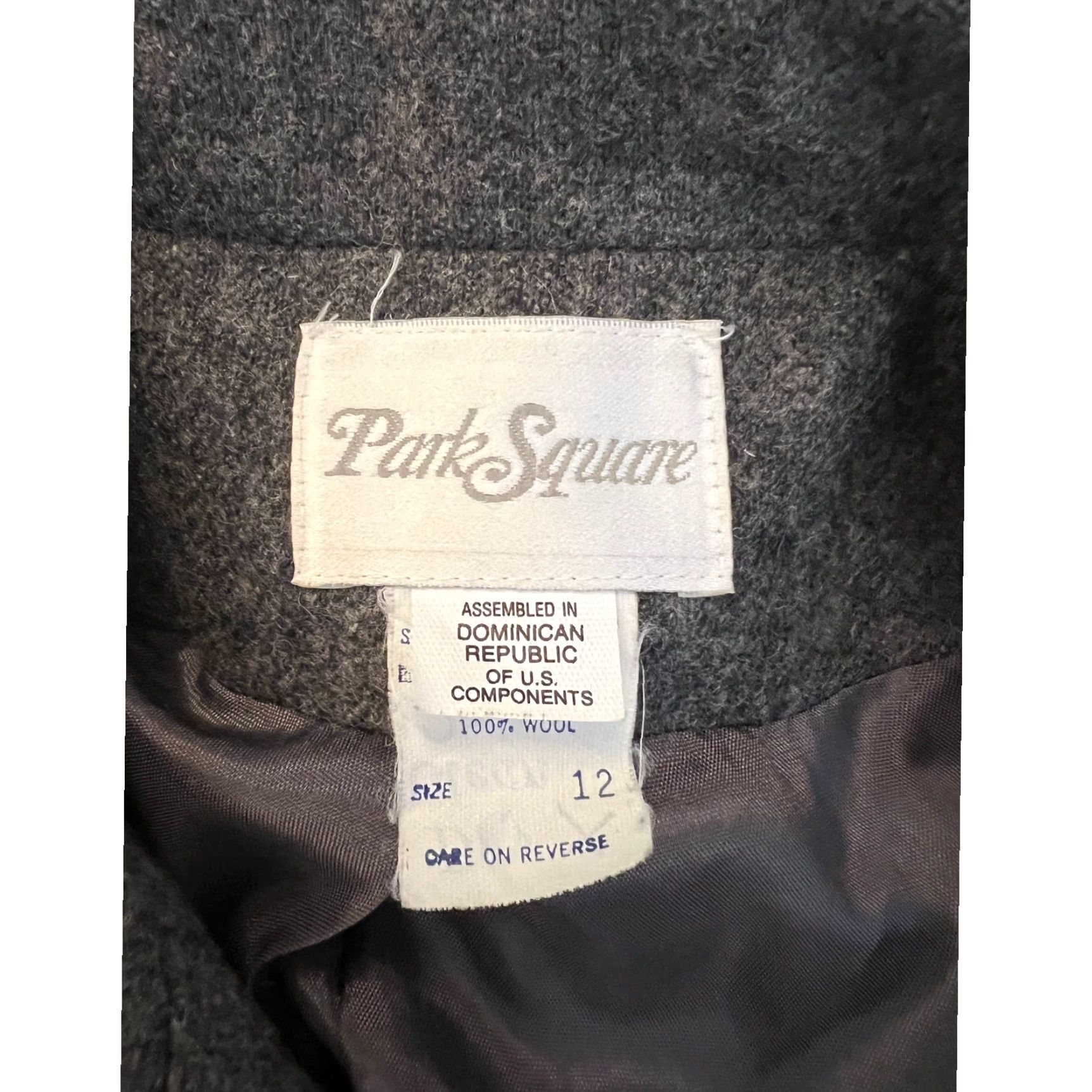 Vintage VINTAGE Park Square Blazer Womens Size 12 100% Wool Tweed Long Sleeve Gray Two Button Coat Jacket Blazer Size XL / US 12-14 / IT 48-50 - 5 Thumbnail
